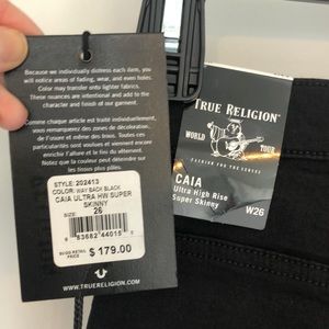 True Religion Caia Ultra High Rose Super Skinny sz 26